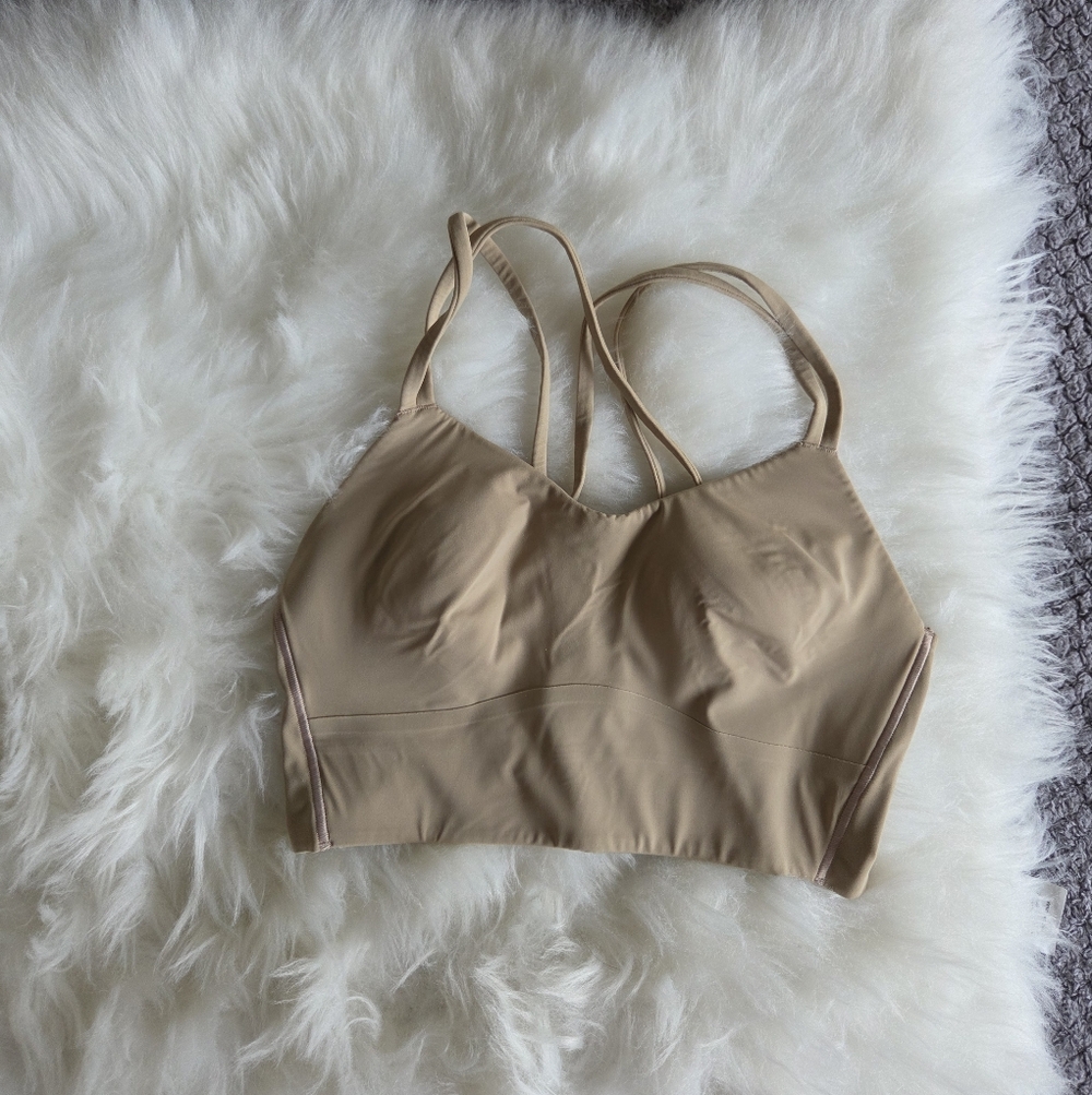 Lululemon Like A Cloud Longline Bra - Almond Butter - Size 6